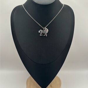 *NEW* Kids Multi Coloured Cubic Zirconia Alloy Unicorn Pendant Necklace